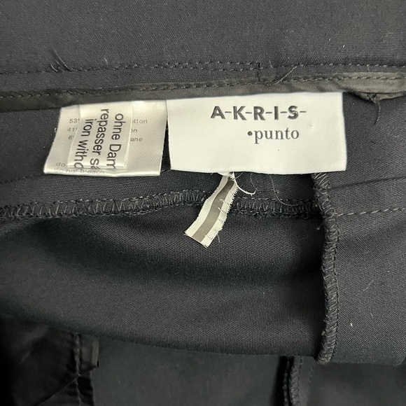 Akris Punto Pants Franca Techno Cotton Pants in Black High Rise Sz US 10 EUC - Picture 14 of 16